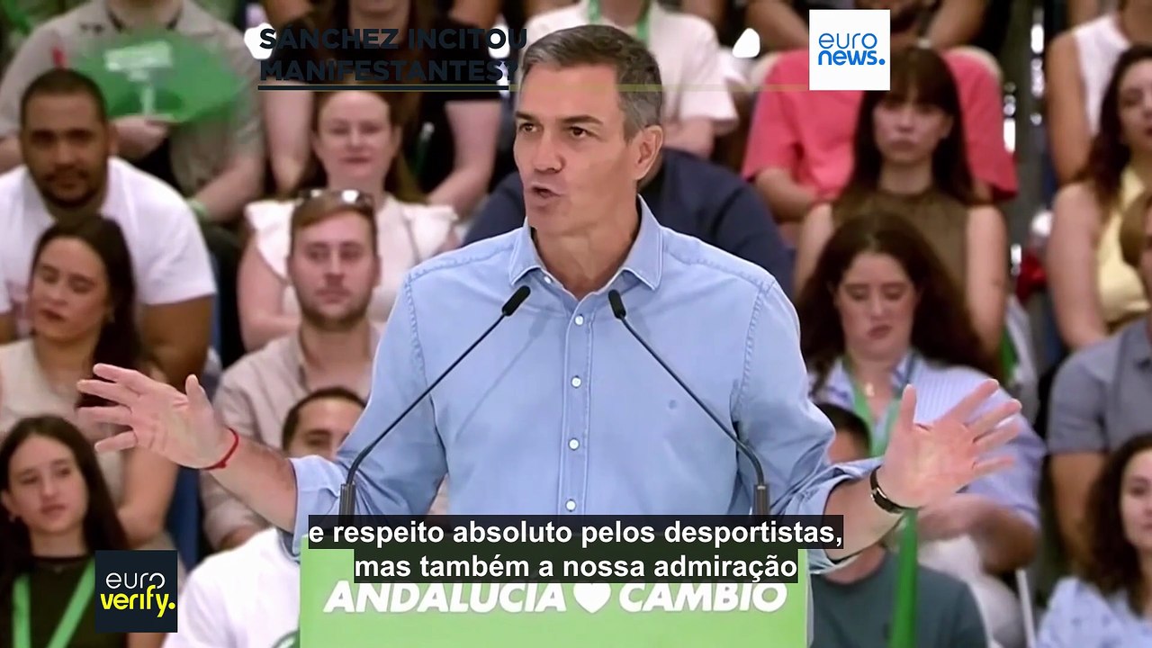 Pedro Sánchez incitou os manifestantes pró-Palestina a parar a Vuelta?