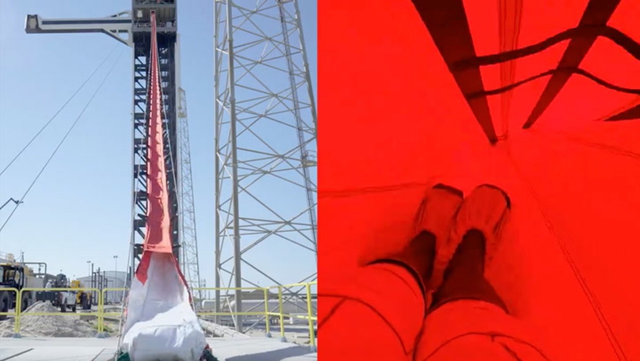 Exciting Experience Sliding Down The SpaceX Launch Pad Emergency Chute