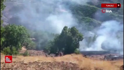Tunceli'de kırsal alanda çıkan yangın söndürüldü