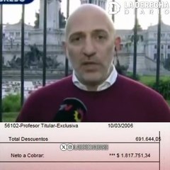 Emiliano Yacobitti sigue mintiendo descaradamente diciendo que publicó su sueldo como vicerrector de la UBA y que cobra poco, siendo que en el mismo recibo se ve que es su salario como profesor, y no el de vicerrector.