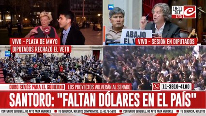 Festejos y desconcentración en la Marcha Federal Universitaria frente al Congreso