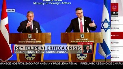 El rey de España, Felipe VI, critica la crisis humanitaria que se vive en Gaza