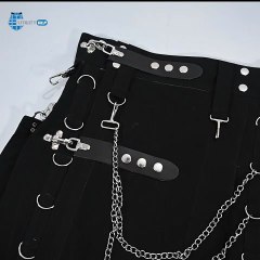 Modern Black Gothic Utility Kilt