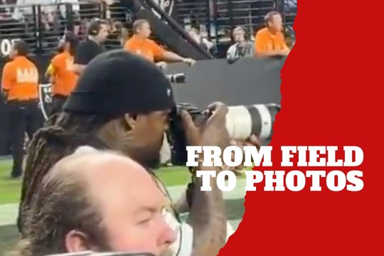Marshawn Lynch spotted as pro photographer at Raiders game
