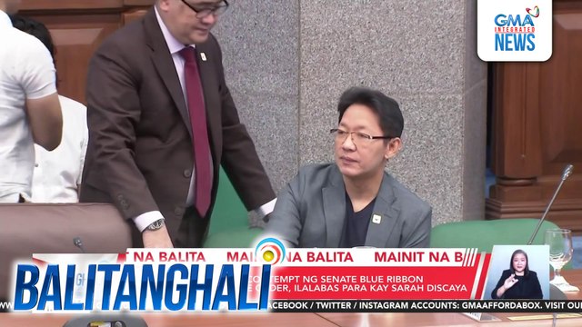 Pacifico Discaya, ipina-contempt ng Senate Blue Ribbon Committee; show cause order, ilalabas para kay Sarah Discaya | Balitanghali