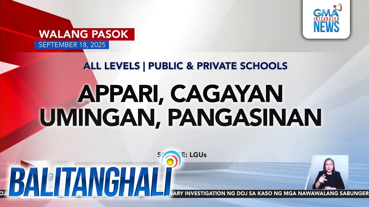 Walang pasok (September 18, 2025) | Balitanghali
