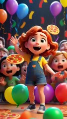 Penny the Pizza Slice’s Party Tricks 🍕🤩🎉😍👍 #viral #cartoon #ai #shortsviral #lifeisbutadream