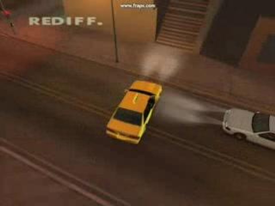 un taxi sur les toits de san andreas