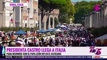 Presidenta Castro llega a Italia para reunirse con el Papa León XIV en el Vaticano