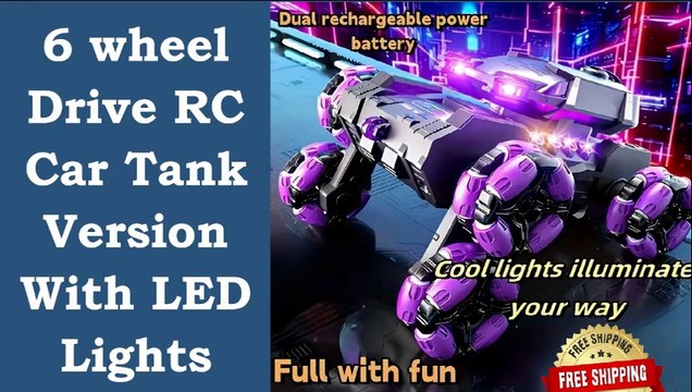 Most powerful 6wheel RACE TANK CAR with colorful LED light