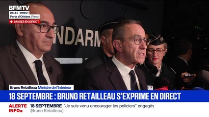 18 septembre: "Nous attendons des milliers d'individus qui peuvent être dangereux, qui viendront pour semer le désordre", déclare Bruno Retailleau