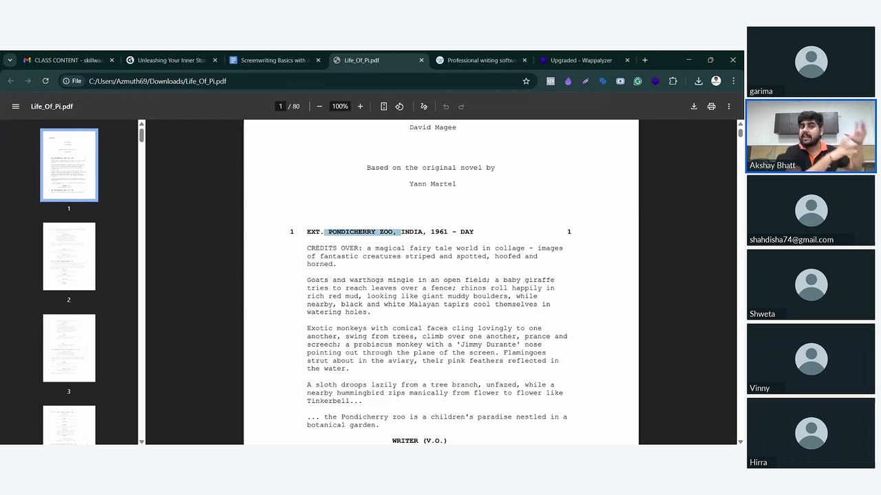 Foundations of Scriptwriting: Structure & Formatting for Screenplays (Content Writing Course)