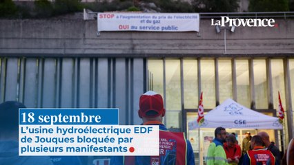 18 septembre : L’usine hydroélectrique EDF  de Jouques bloquée par  plusieurs manifestants