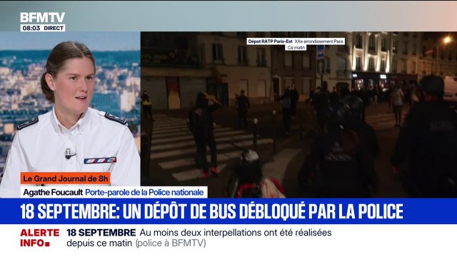 Grève du 18 septembre: “80.000 policiers et gendarmes mobilisés sur l’ensemble du territoire”, selon Agathe Foucault, porte-parole de la Police nationale