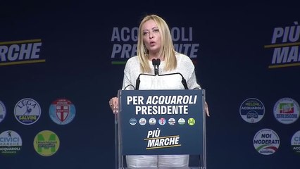 Ancona - Una straordinaria Giorgia Meloni interviene live in piazza (17.09.25)