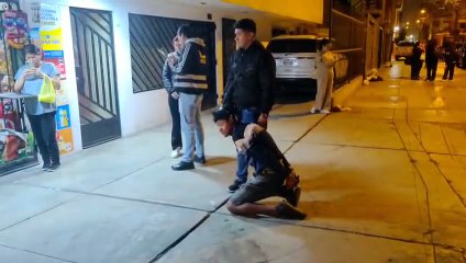 Captura de delincuentes en Los Olivos