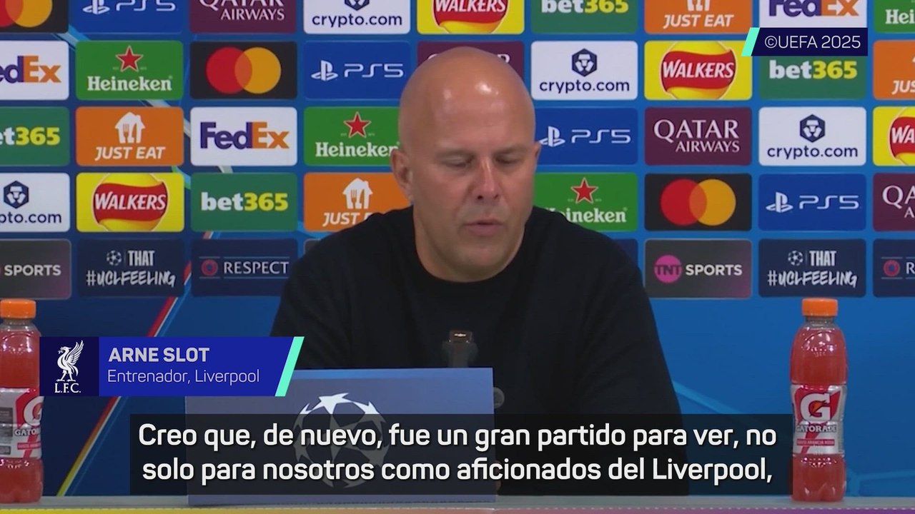 Arne Slot y Van Dijk analizan el triunfo del Liverpool vs. Atlético de Madrid