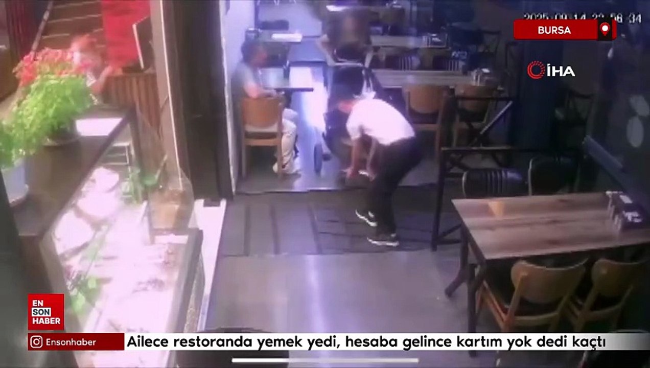 Bursa yemek yedi hesabı ödemeden kaçtı