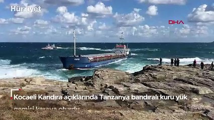 Kocaeli'de kuru yük gemisi karaya oturdu