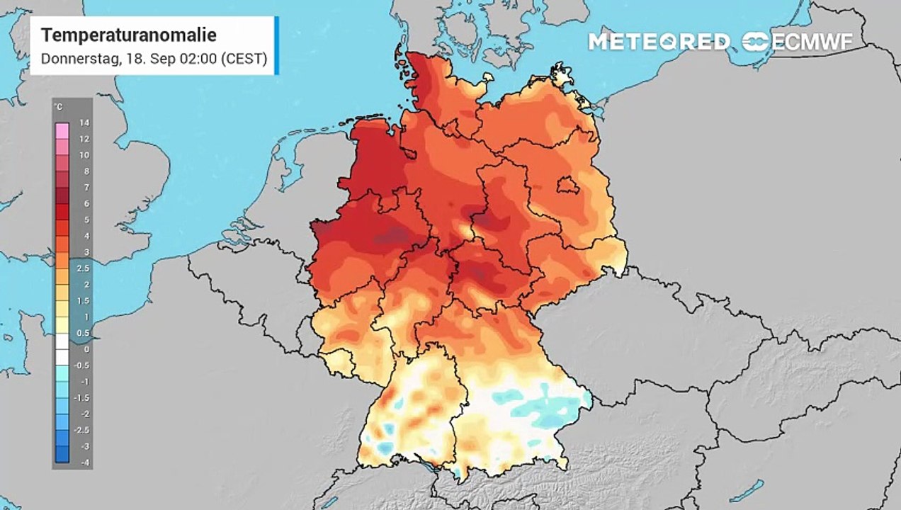 In den kommenden Stunden und Tagen ist es für die Jahreszeit deutlich zu warm!