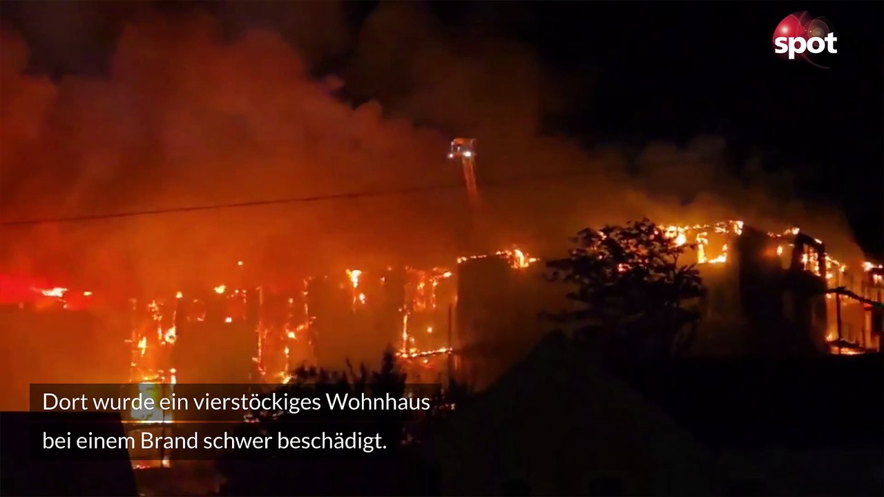 Feuer wütet in wohnblock: dutzende bewohner evakuiert