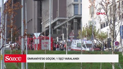Ümraniye'de göçük; 1 işçi yaralandı