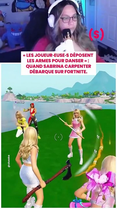 Après Paris, Bruxelles ou encore Milan, c’est dans le jeu Fortnite que Sabrina Carpenter s’est produite le 8 avril dernier. Et ce qu’il s’est passé lors de son arrivée a été parfaitement résumé par le media IGN : « Les joueur·euse·s déposent les armes po