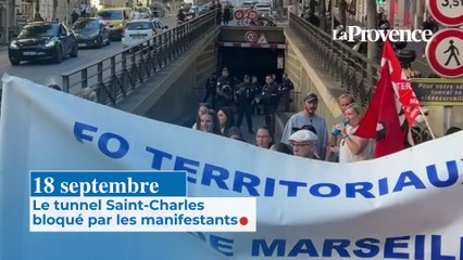 18 septembre, Le tunnel Saint-Charles  bloqué par les manifestants