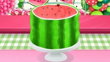 🎂🍉 Fresh Watermelon Cake – Unicorn Bakery Chef🦄