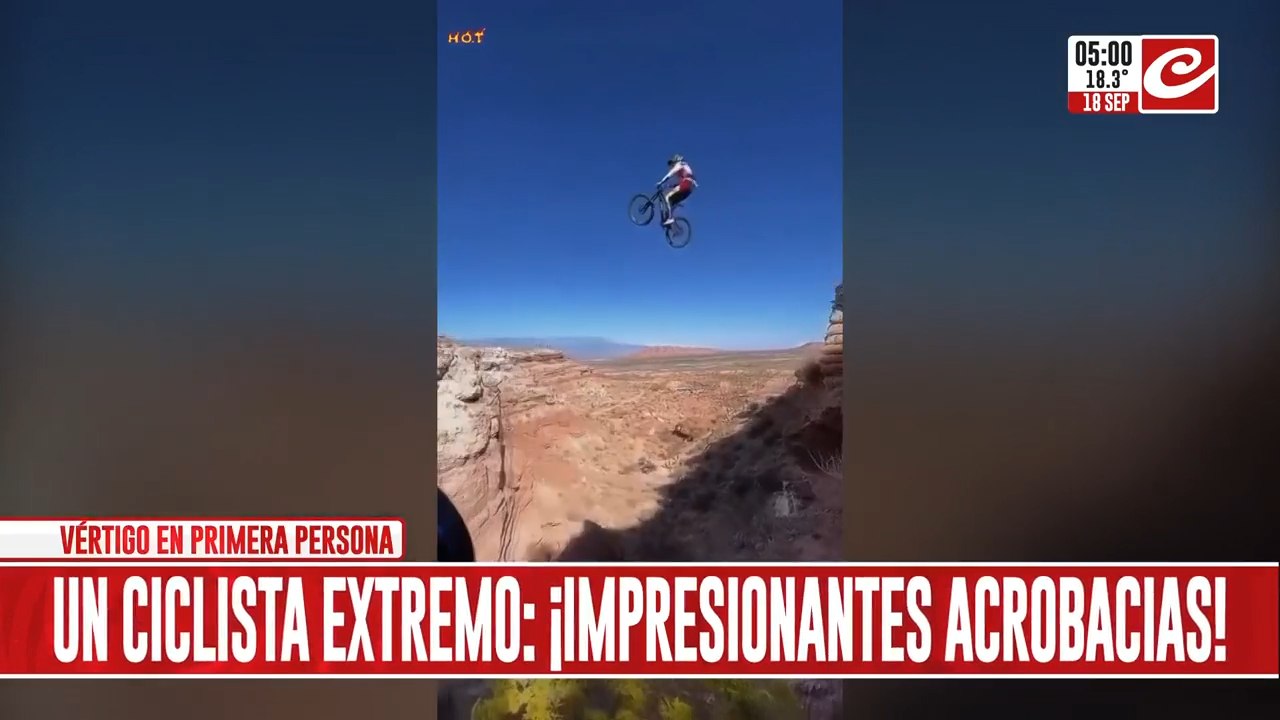 Mirá las Impresionantes acrobacias del ciclista más extremo del mundo