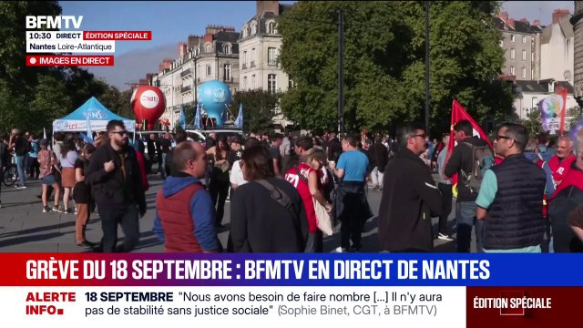Grève du 18 septembre: le cortège à Nantes va s'élancer