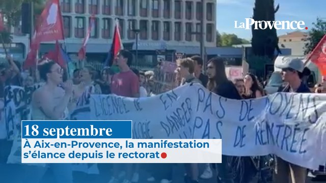 18 septembre, la manifestation s'élance du rectorat à Aix-en-Provence
