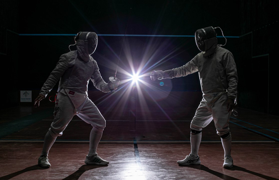 Barber turned filmmaker reaches top 4 for veteran fencing championship