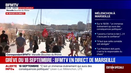 Grève du 18 septembre: le cortège marseillais s'est élancé sur le Vieux-Port