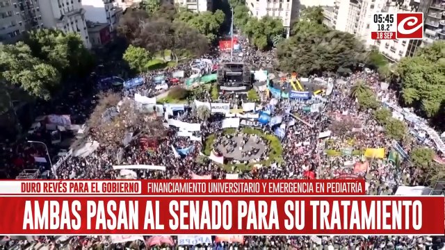 Fiesta en el Congreso: una multitud celebró el rechazo a los vetos presidenciales