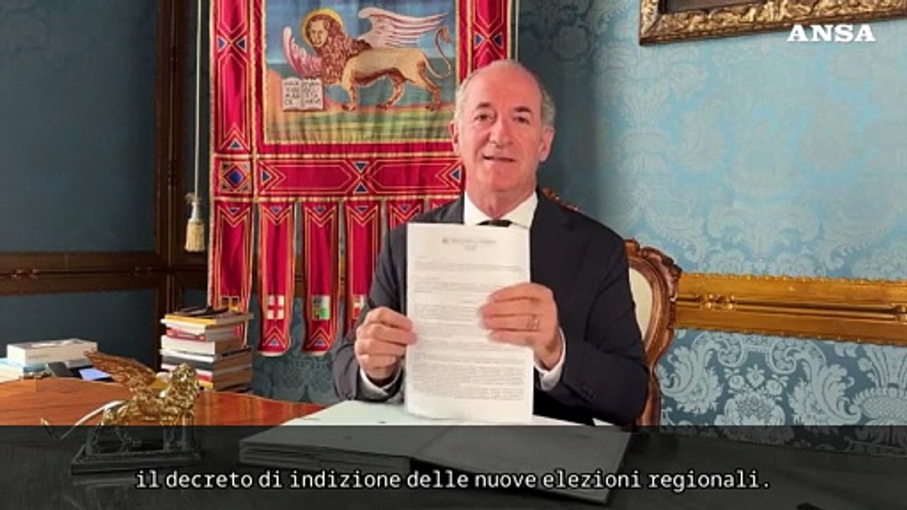 Regionali Veneto, Zaia fissa le elezioni per il 23 e 24 novembre