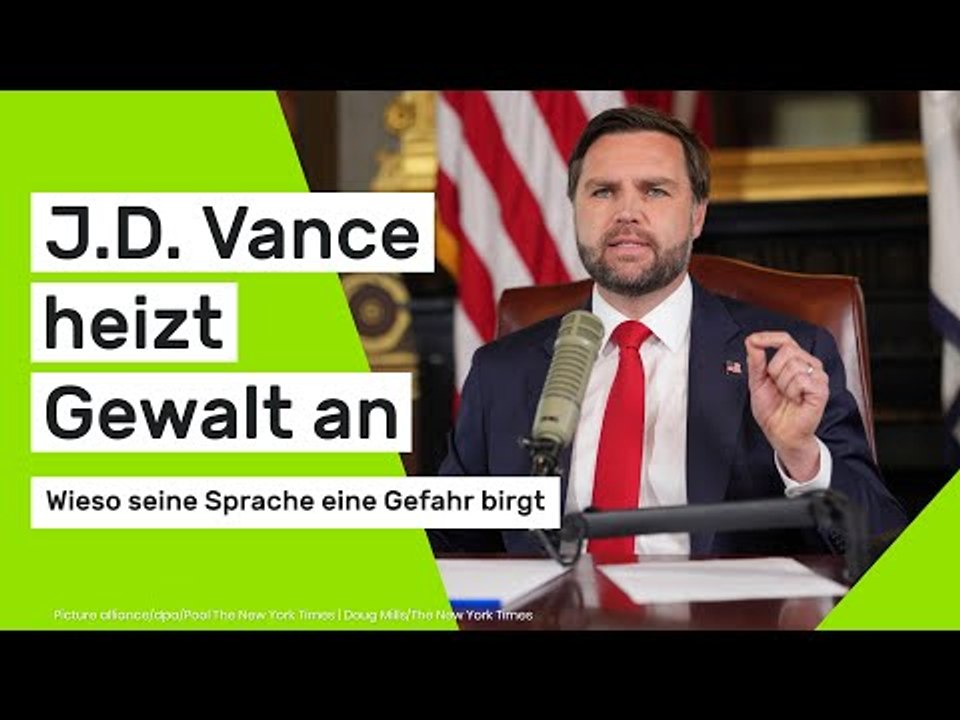 J.D. Vance heizt Gewalt an: Wieso seine Sprache eine Gefahr birgt