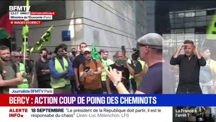 Grève du 18 septembre: une trentaine de cheminots sont entrés dans le ministère de l'Économie