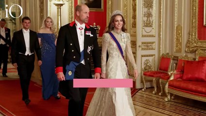 Kate Middleton oscura i Trump con l'abito in pizzo dorato e la sua tiara preferita
