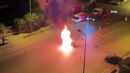 Antalya’da UTV’nin devrilip alev alev yandığı anlar kamerada: Sürücüsü hayatını kaybetti