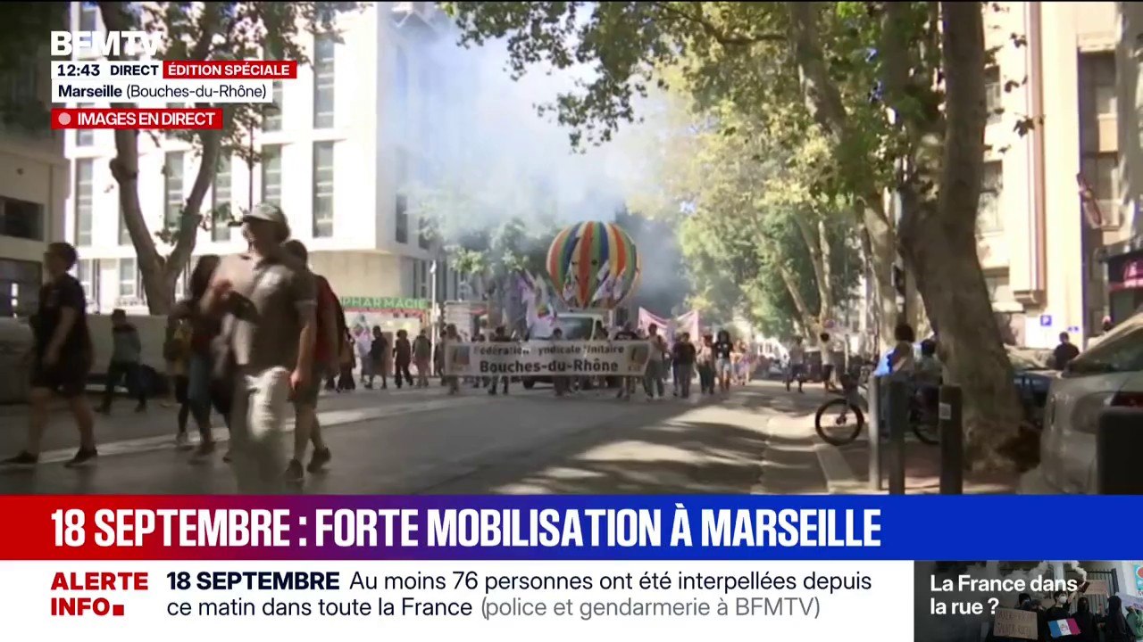 Grève du 18 septembre à Marseille: 13.000 manifestants selon la préfecture, 120.000 selon la CGT