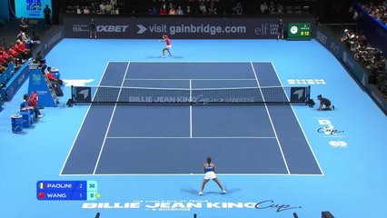 Jasmine Paolini (ITA) v Wang Xinyu (CHN) | 2025 Billie Jean King Cup Finals | Match Highlights