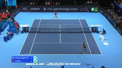 Elisabetta Cocciaretto (ITA) v Yuan Yue (CHN) | 2025 Billie Jean King Cup Finals | Match Highlights