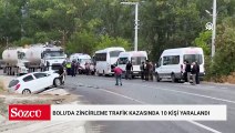 Bolu'da zincirleme trafik kazasında 10 kişi yaralandı