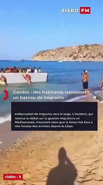 🚨🇬🇷 FLASH INFO | Sur l’île de Gavdos (sud de la Crète), des habitants et vacanciers ont été filmés en train de repousser une embarcation de migrants vers le large 🌊. L’incident relance le débat sur la crise migratoire en Méditerranée ⚡🤔.