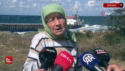 Kocaeli'de sabah namazına kalkan kadın kayalara çarpan gemi ile karşılaştı