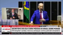 Vice-secretário de Estado dos EUA diz que Moraes está fora de controle