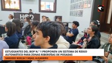 Estudiantes del BOP N 1 proponen un sistema de riego automático para zonas ribereñas de Posadas