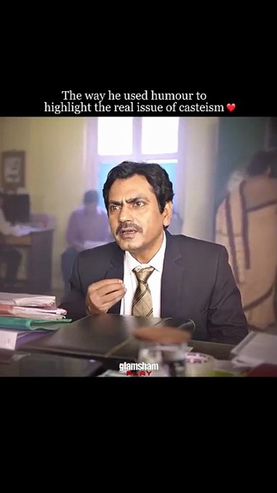 Only a few actors can make you laugh while also making you think. The way he used humour here to address casteism hits hard and stays with you.  #glamsham #bollywood #nawazuddinsiddiqui #socialissues #realtalk #casteism #actingmasterclass #cinemawithpurpo