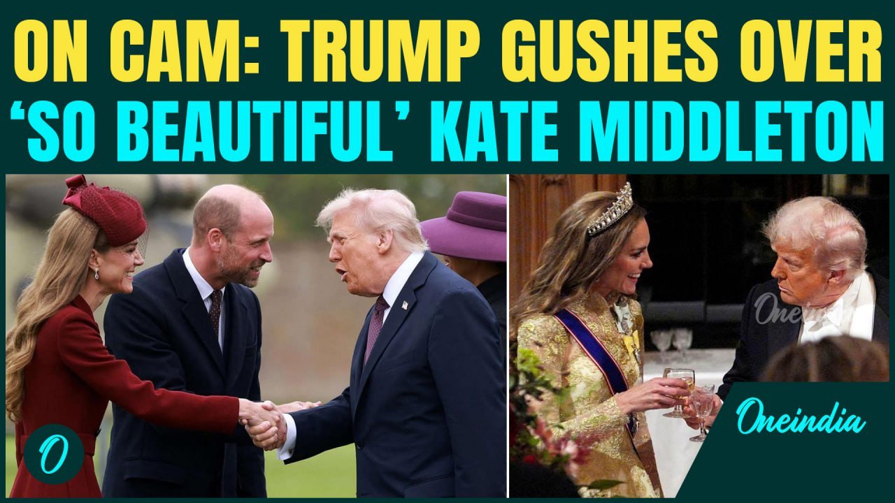 Trump Fawns Over Kate Middleton in VIRAL VIDEO; Gushes, 'You’re So Beautiful' As Melania Watches
